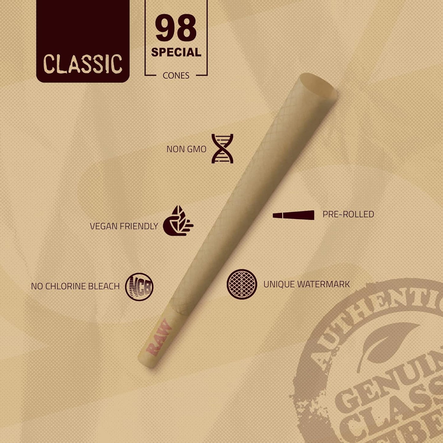 RAWthentic Classic Cones 20 Pack | The 98 Special