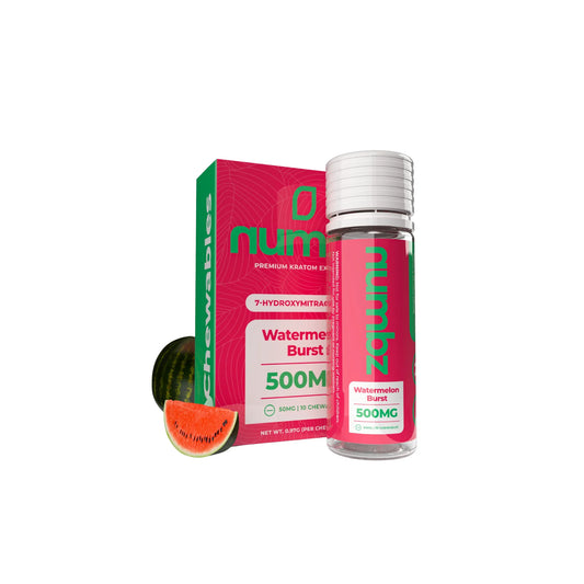🔥NUMBZ 7OH MIT + Minor Alkaloids Chewables | 10 x 50MG Tablets Per Jar[500MG] \ 5 Jars Per Pack