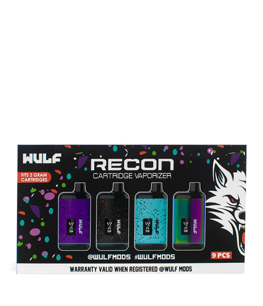 WULF MODS RECON CARTRIDGE VAPORIZER 9 PACK DISPLAY | ASSORTED COLORS