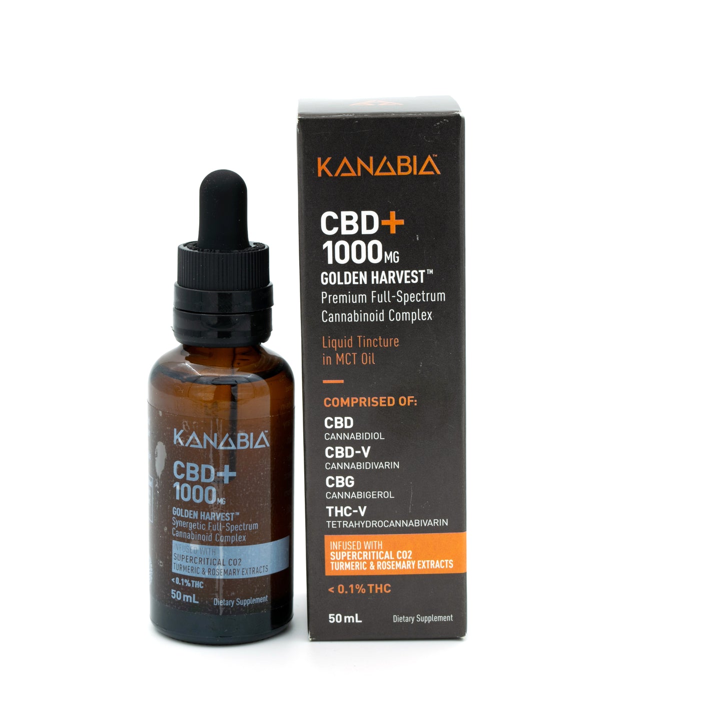 Kanabia Full-Spectrum CBD Oil with Turmeric & Rosemary Extract CO2 Infused