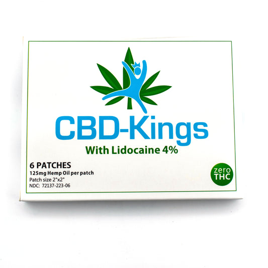 CBD Kings 125MG  Broad Spectrum Patch With Lidocaine 4%