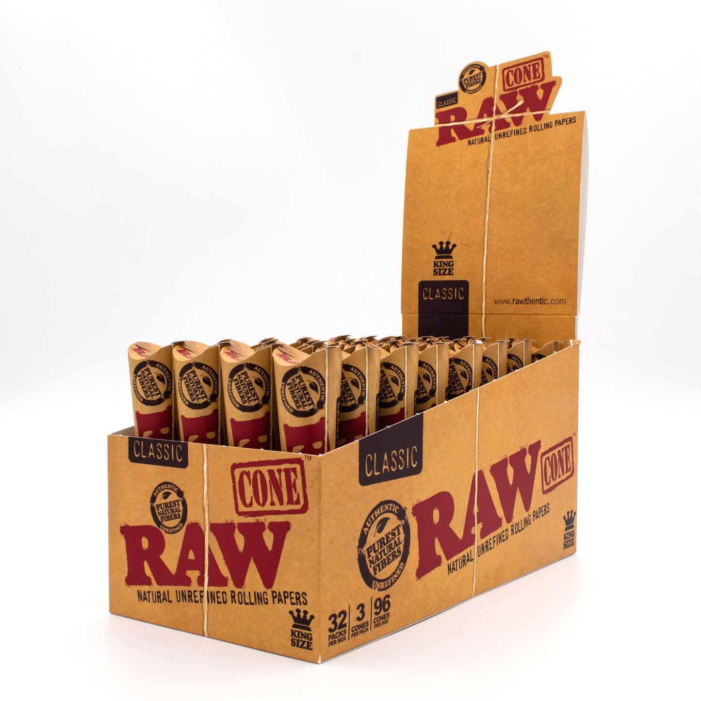 Rawthentic Rolling Paper 1-1/4 King Size Classic & Organic Cones