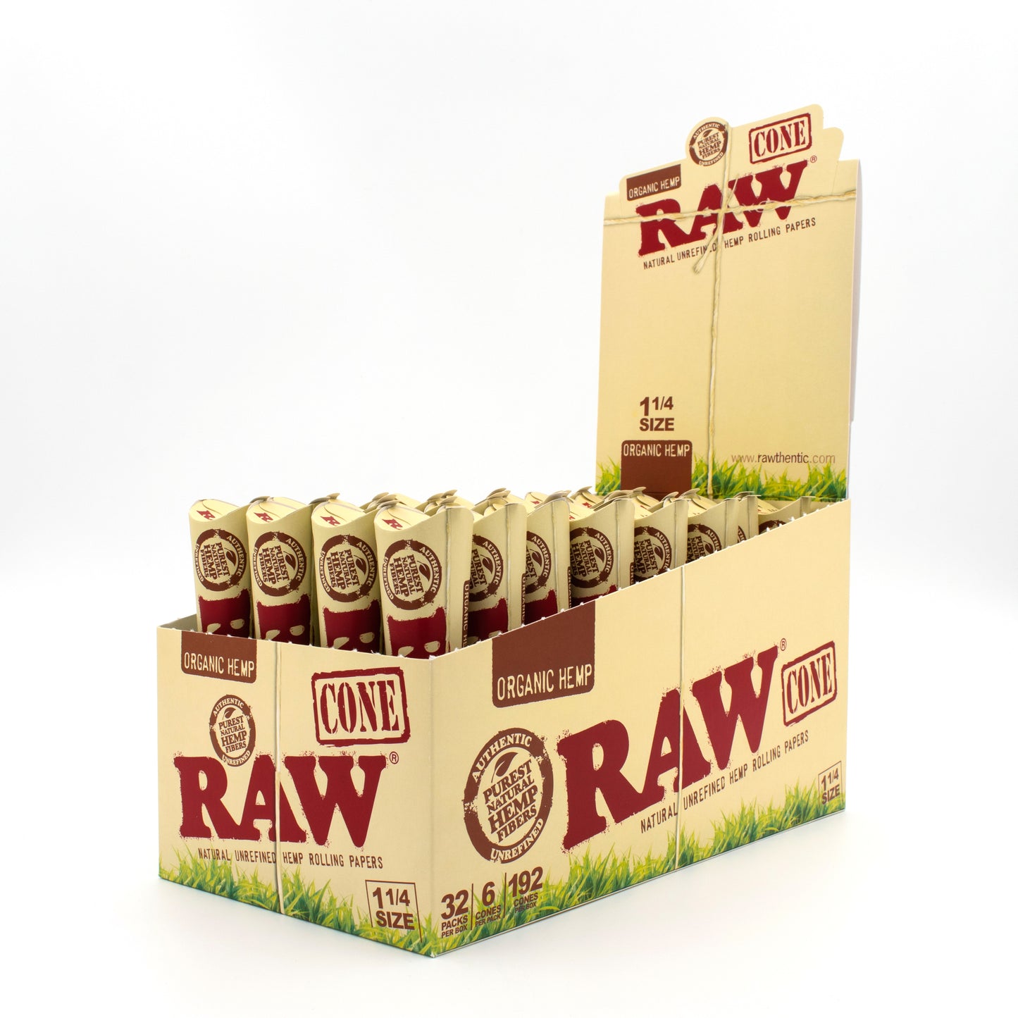 Rawthentic Rolling Paper 1-1/4 King Size Classic & Organic Cones