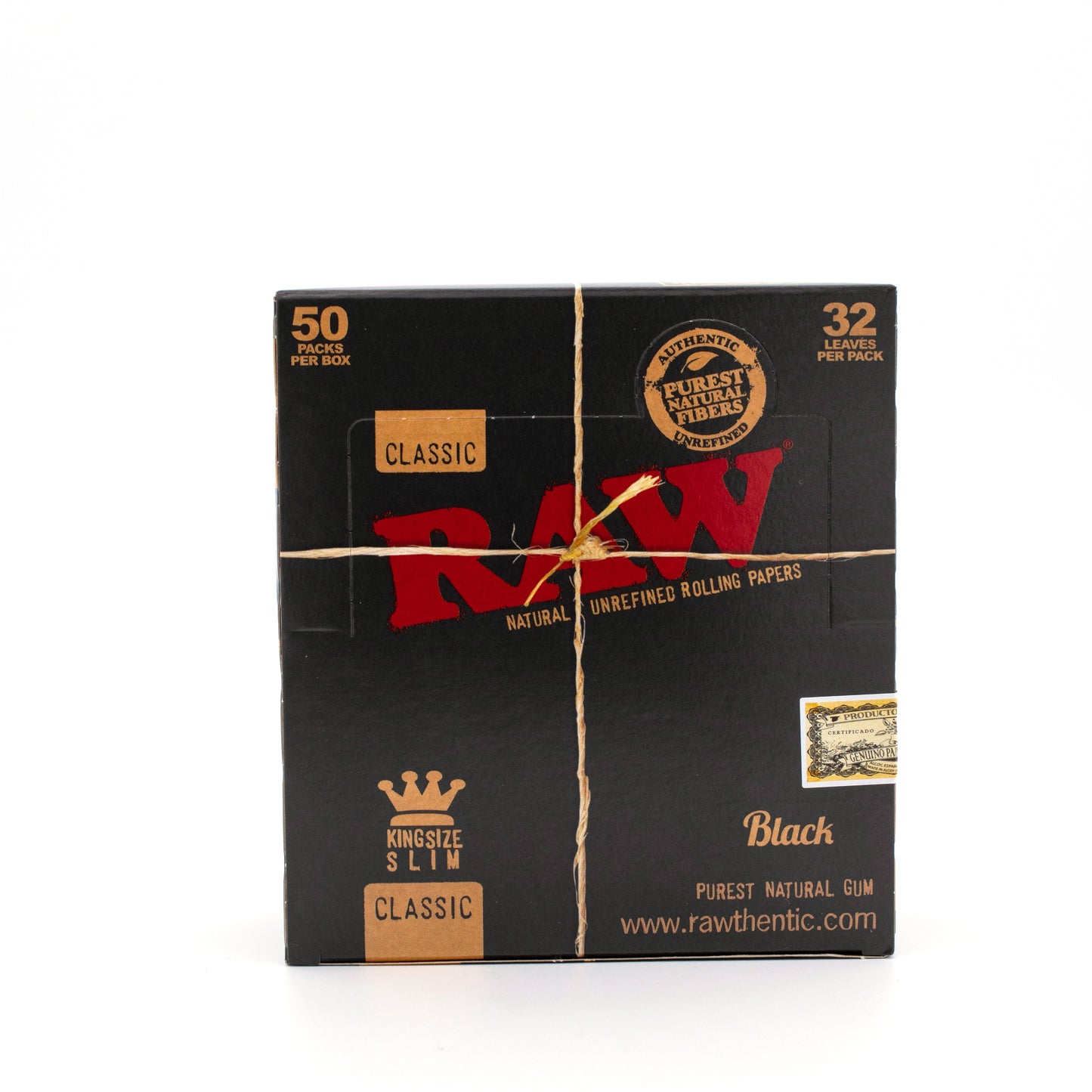 RAWthentic Black Classic Rolling Papers | 1-1/4 & Kingsize