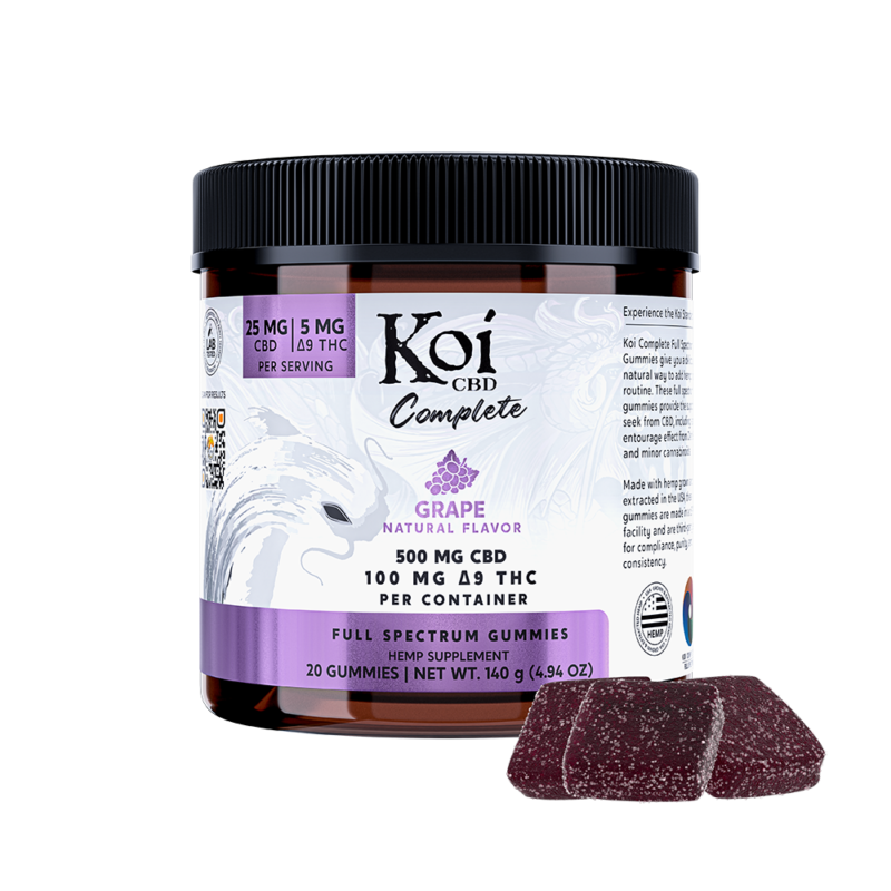 Koi CBD Complete Full Spectrum 600MG 20 Gummies Per Jar