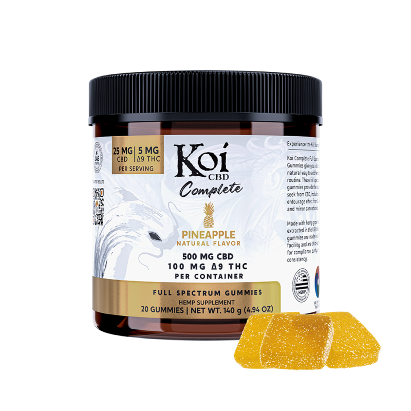 Koi CBD Complete Full Spectrum 600MG 20 Gummies Per Jar