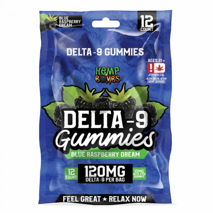 Hemp Bombs Delta 9 Gummies 12 Counts Per Bag 6 Bags Per Display