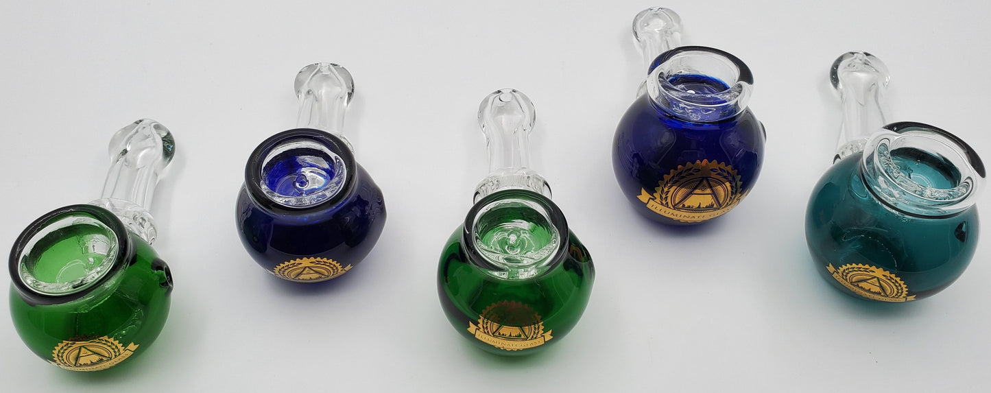 Illuminati Handpipe with Built-in Glass Screen - Assorted Sizes & Colors