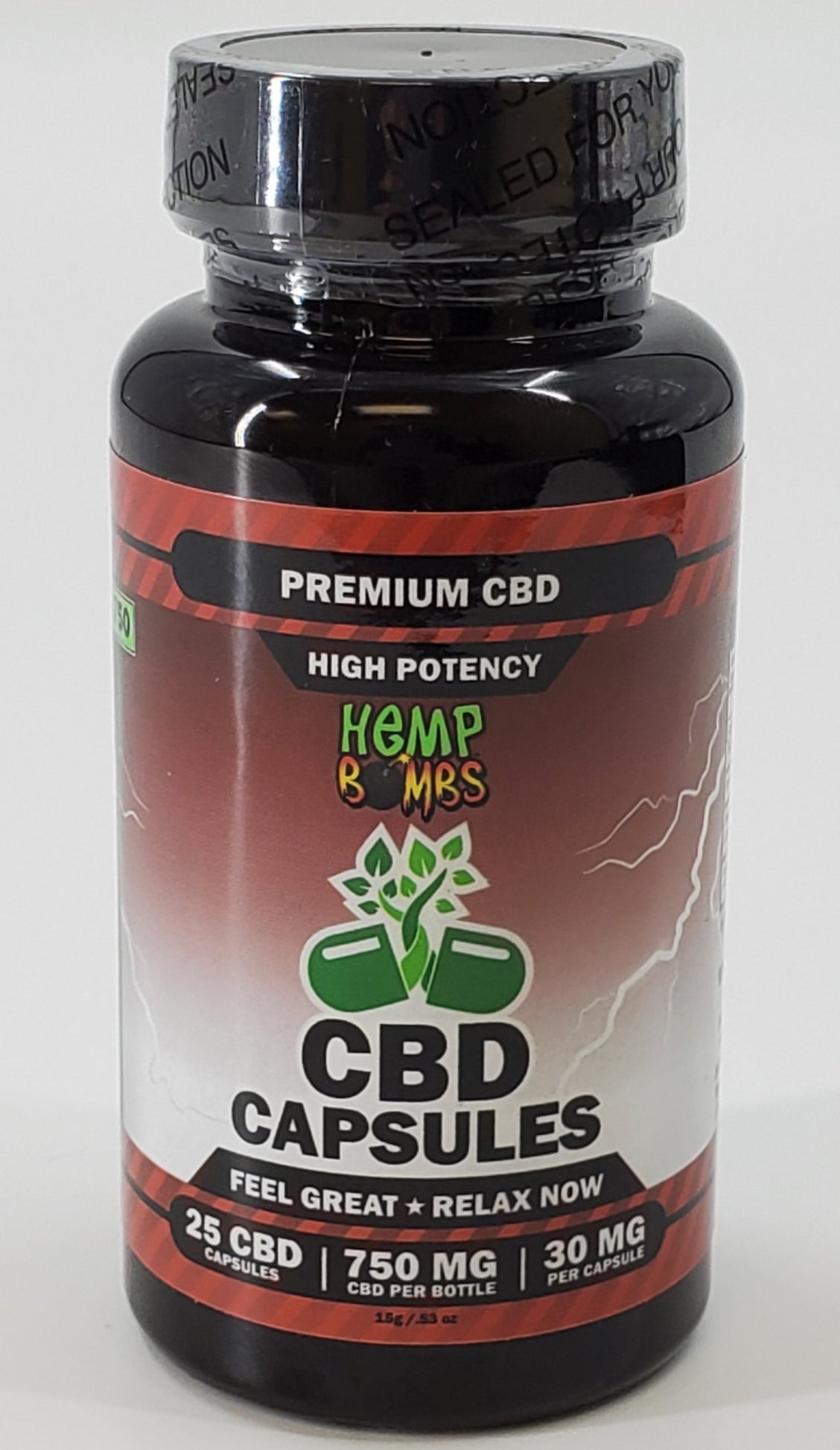 Hemp Bombs Premium CBD High Potency Capsules - 30MG Per Capsule - Multiple Sizes