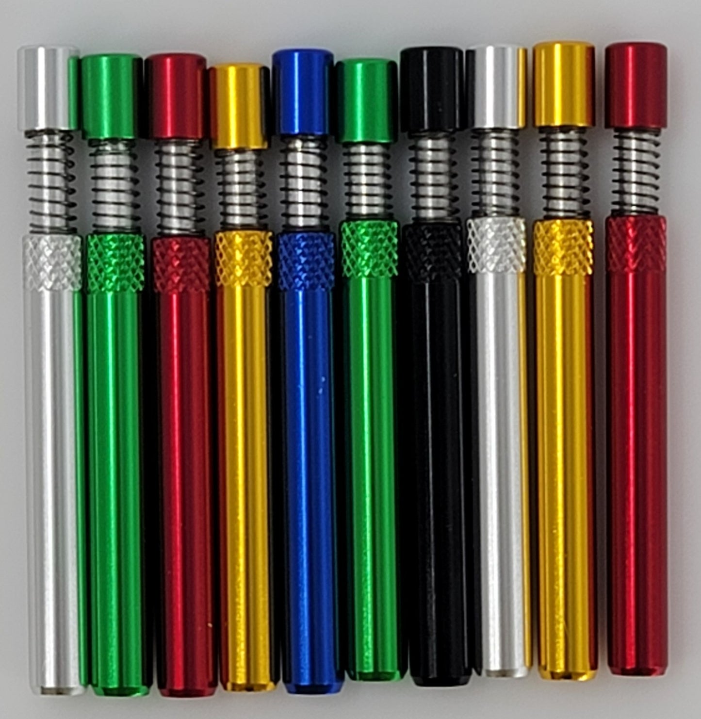 3.5 Inch Spring Loaded Metal Bat - Assorted Color 10 Pack