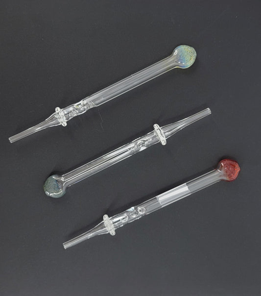 American Made Glass Oil Straws in Assorted Colors & Designs