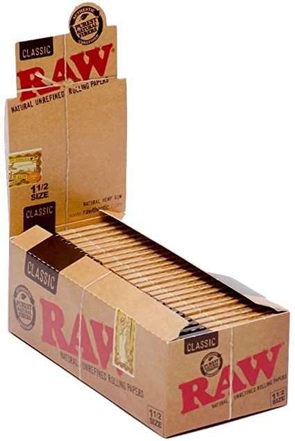 RAWthentic Classic & Organic Hemp 1 1/2 Size Papers | 25 Pack Per Box