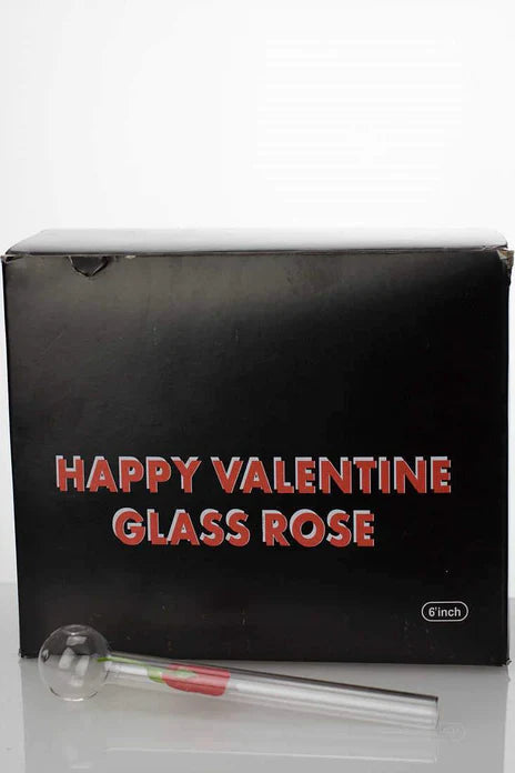 Happy Valentine Love Rose Glass Tube - 24ct
