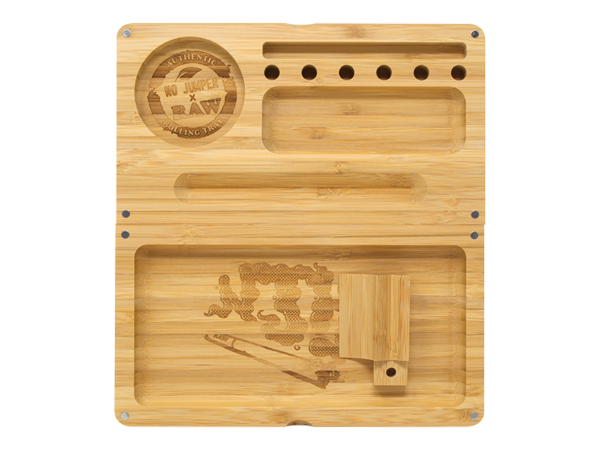 RAWthentic X No Jumper – Backflip Wooden Rolling Tray - Limited Edition