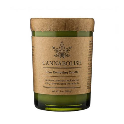 CANNABOLISH SCENTED CANNABIS ODOR REMOVING 7OZ. CANDLE IN A GLASS JAR