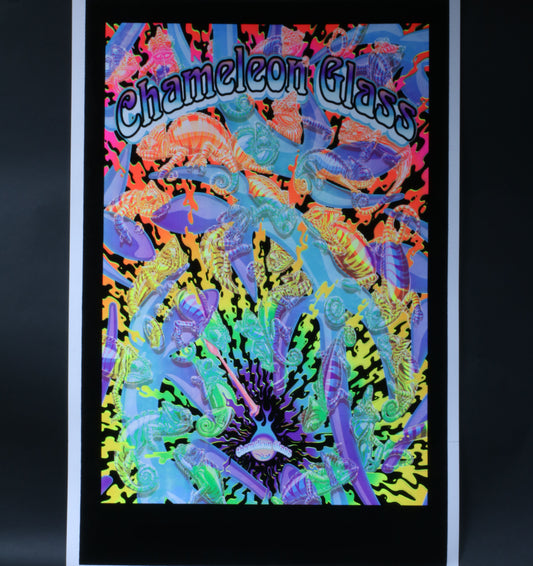 Chameleon Blacklight Poster