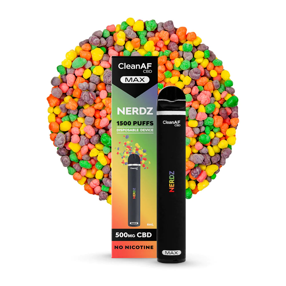 CleanAF Max 500MG Broad Spectrum CBD Distillate Disposable Vape Pen 1500 Puffs - Assorted Flavors