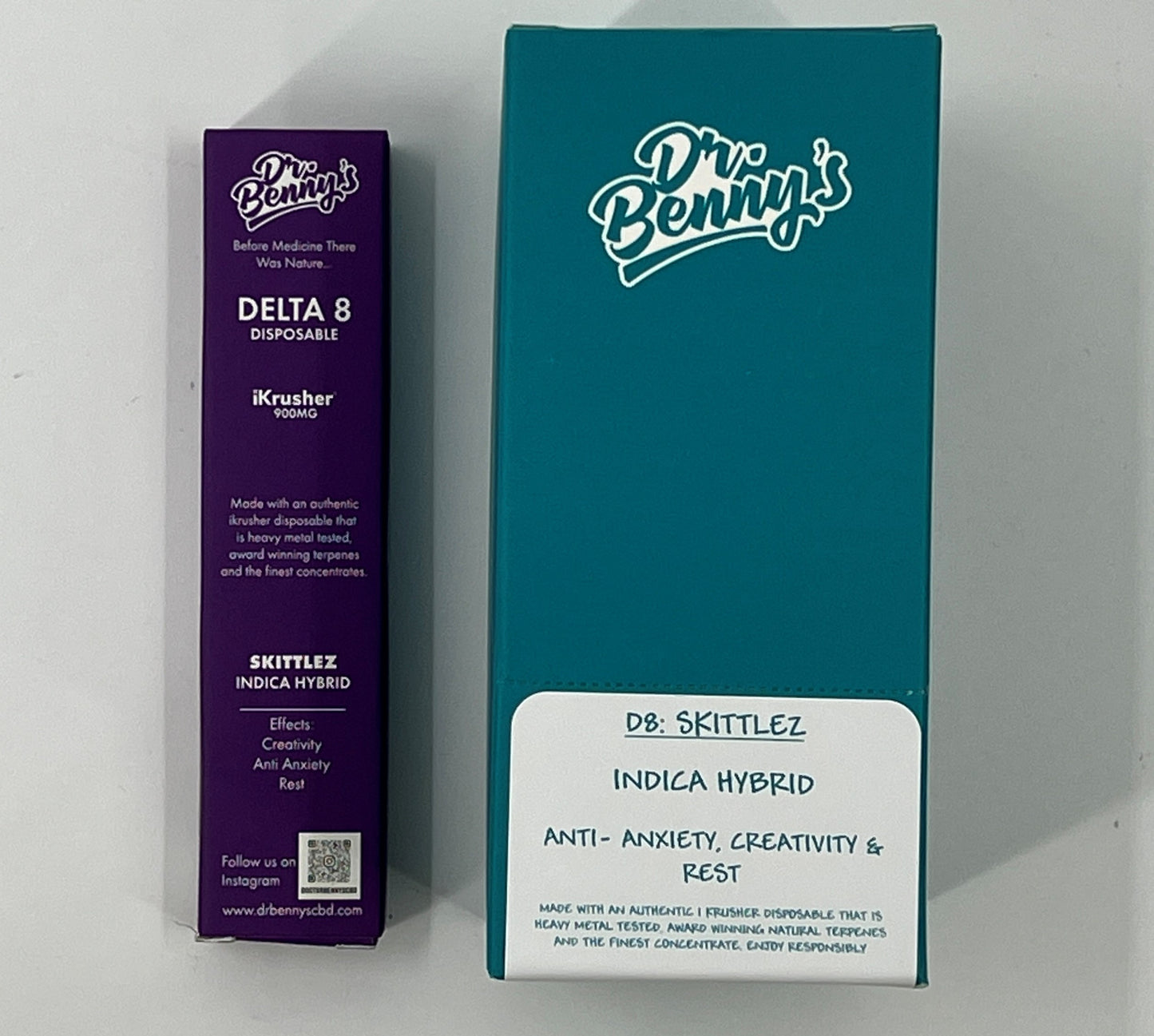 Dr Benny's Delta 8 Distillate 900MG 1ML iKrusher Disposables with Terpenes