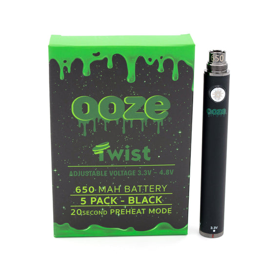 Ooze Twist 510T Vape Battery 650/900/1100 5 Packs