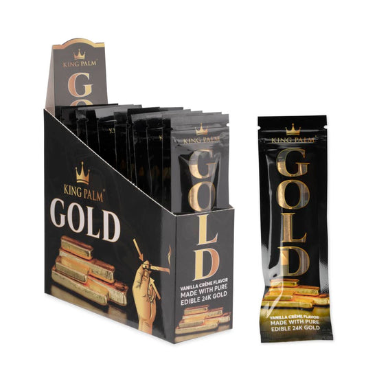 King Palm Pre-Rolled 24k Edible Gold Vanilla Cone Mini | Holds 1Gram | 15ct Display