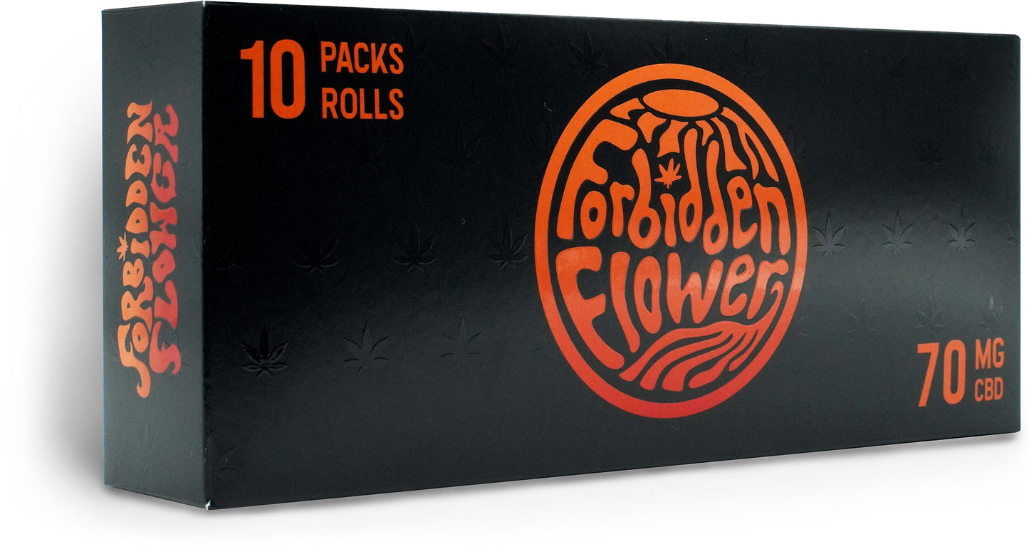 70MG Forbidden Flower Hemp Rolled Cigarettes by URTH  - 10 Rolls Per Pack