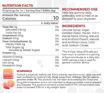 Creating Better Days THCV Focus Boost Energy Gummies • 100mg • 10ct