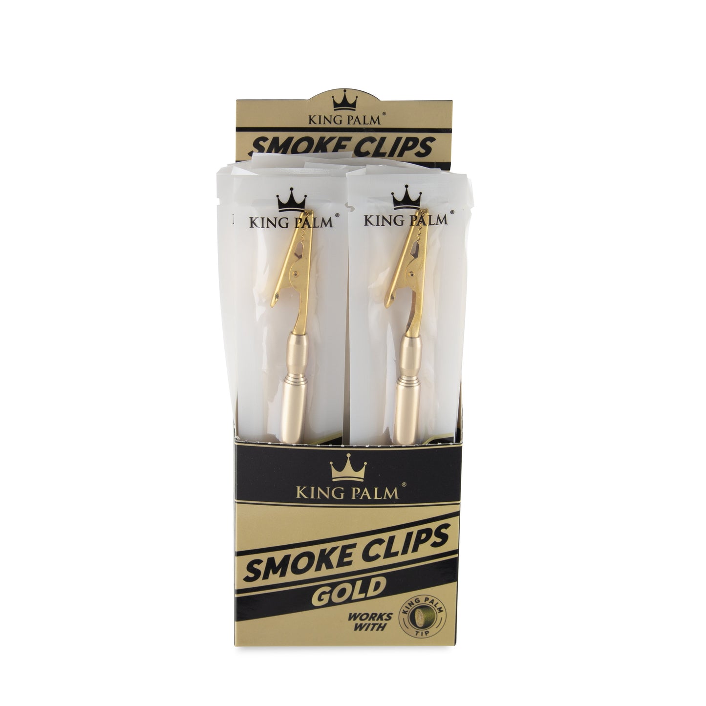 King Palm Gold Roach 18" Extendable Clips - 24 Per Pack