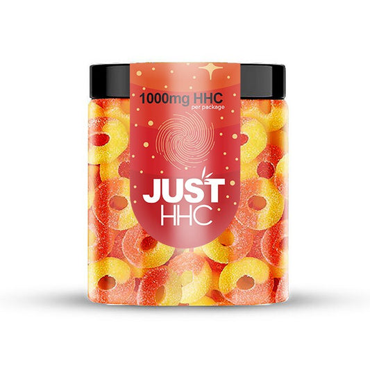 Just CBD HHC Gummies Jar - Assorted Flavors comes in 250mg and 1000mg