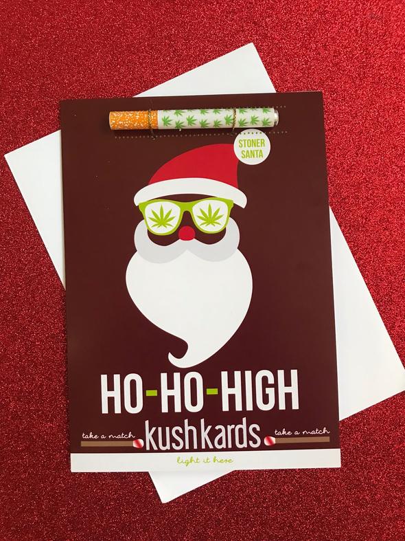 Holiday Greetings Kush Cards with One Hitter