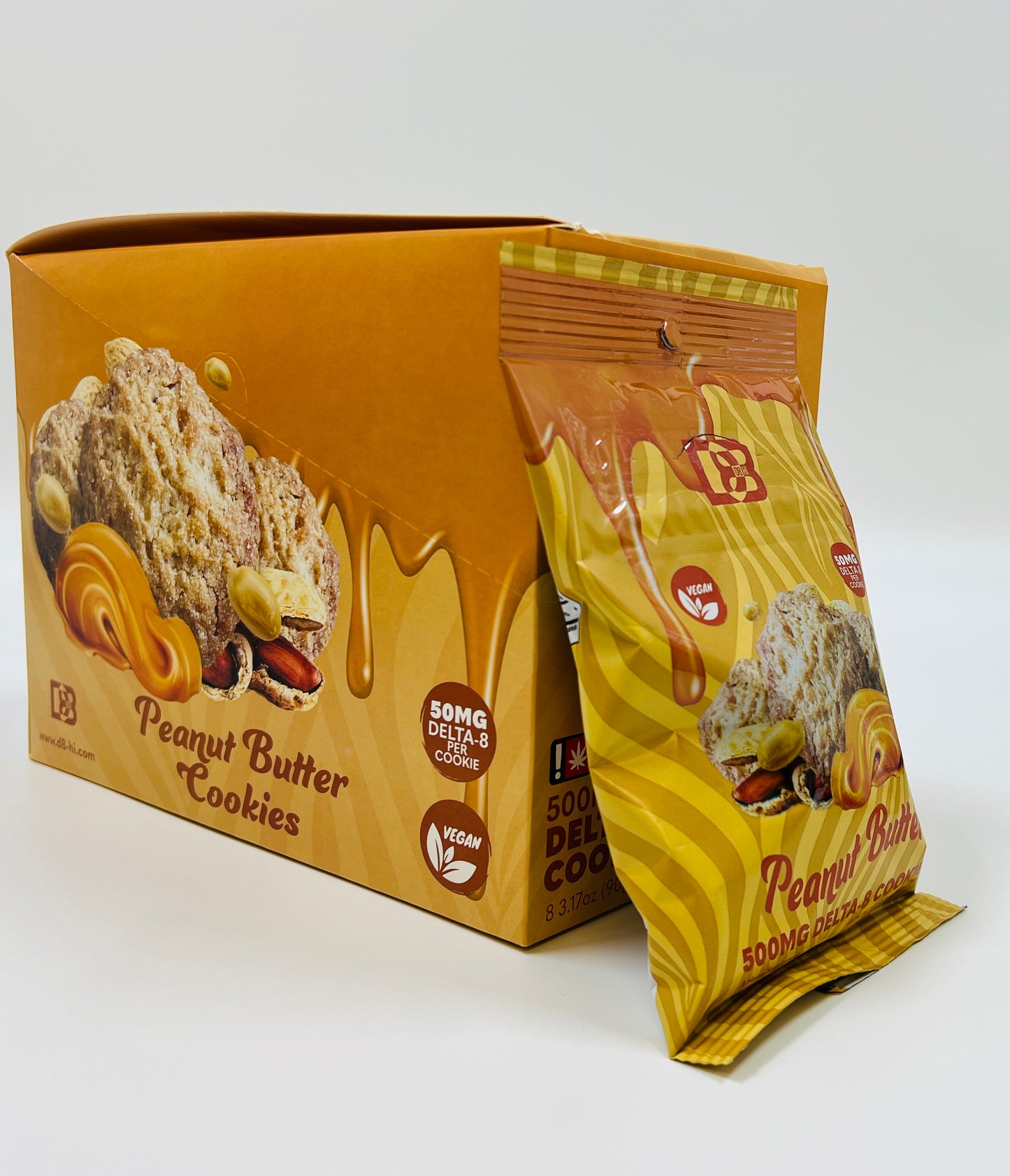 D8-Hi Delta 8 Cookies - 500MG Per Bag - *8 Bags Per Display* NEW - Assorted Flavors *NEW*