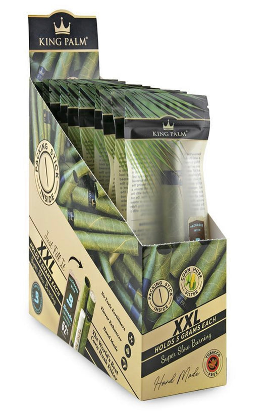 King Palm 1 XXL Natural Leaf Rolls w/ Boveda | Holds 5G Each | 10ct Per Box