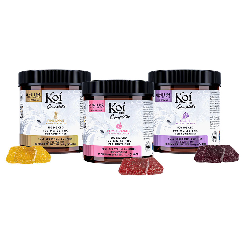 Koi CBD Complete Full Spectrum 600MG 20 Gummies Per Jar