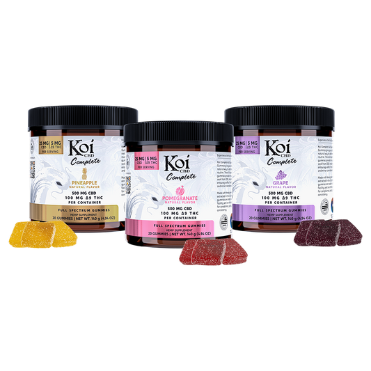 Koi CBD Complete Full Spectrum 600MG 20 Gummies Per Jar