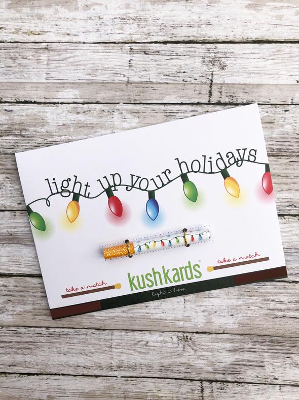 Holiday Greetings Kush Cards with One Hitter