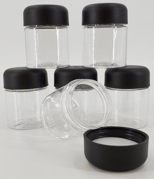 Loud Lock 4 oz Plastic Airtight Smell Proof Jars | 6ct
