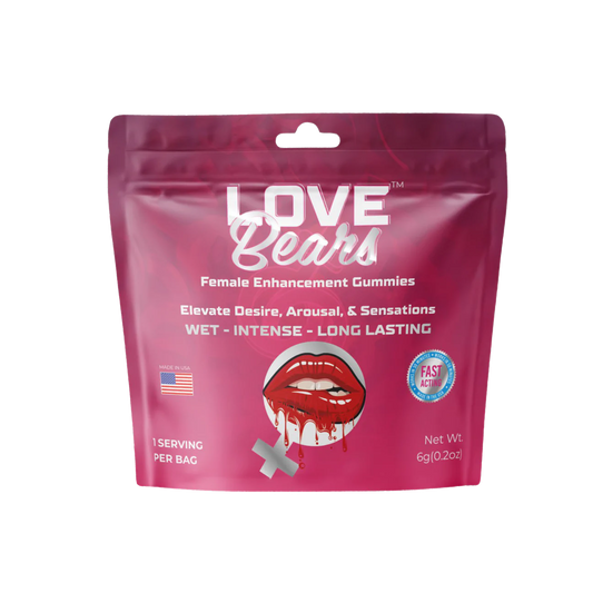 LOVE BEARS 2-Pack of The Finest Non-prescription Sexual Enhancement Gummies - 24 Count display