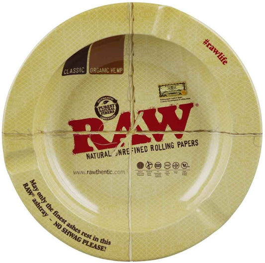 RAWthentic Round Metal Magnetic Ashtray 5.5"