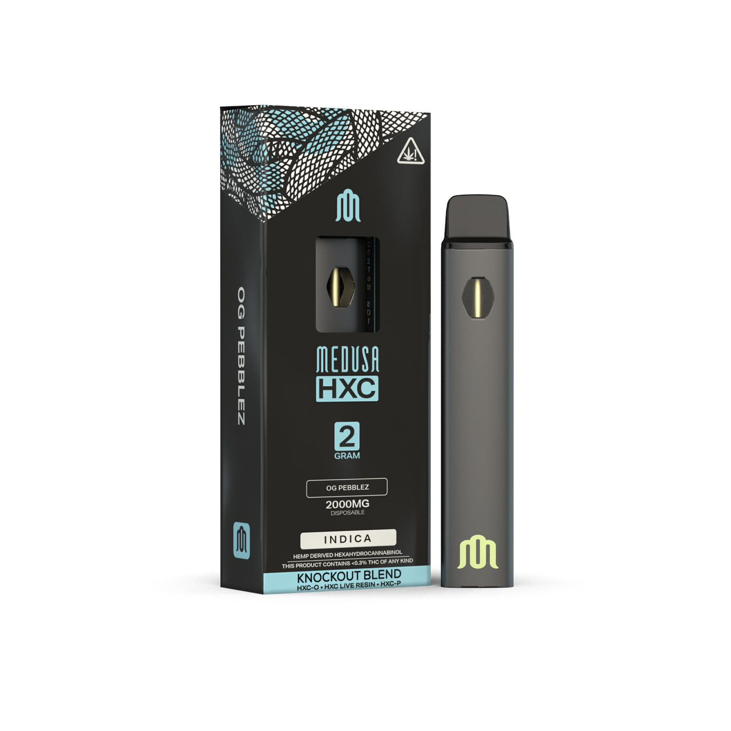 Medusa Knockout HXC-O + HXC Live Resin + HXC-P 2000MG 2Gram Disposable