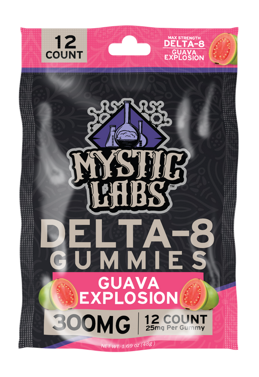 Hemp Bombs Delta 8 300MG Gummies 12 Count Pouch - 6 Pouches Per Bag