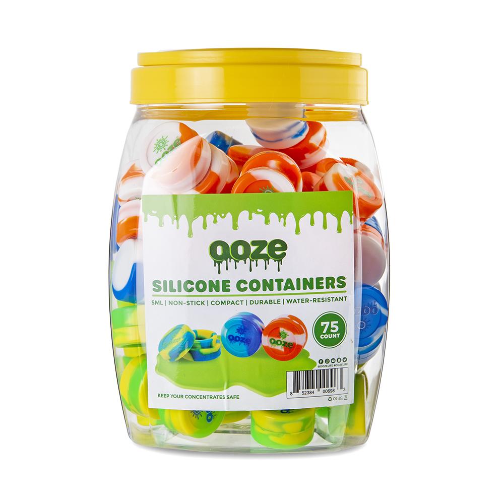 Ooze Silicone Containers Tie Dye and Glow In The Dark 5ml - 75ct