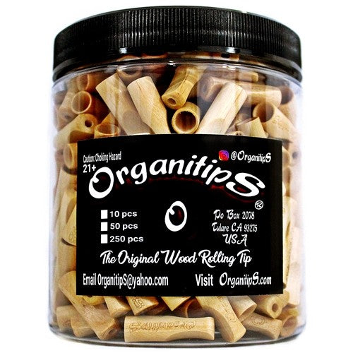 Organitips Wood Rolling Tips 250ct Jar