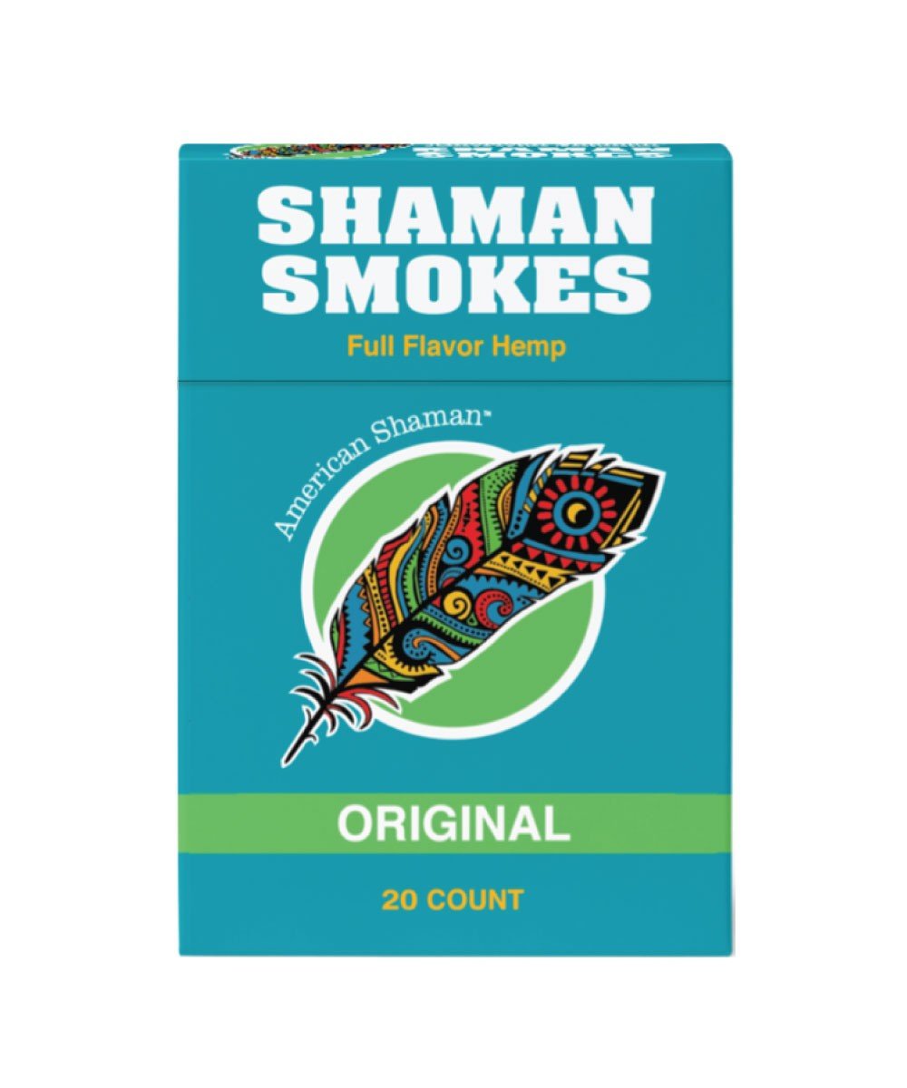 American Shaman Smokes Hemp Cigarettes 960MG - 20 Smokes Per Pack 10 Packs Per Carton