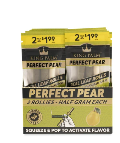 King Palm Flavored Rollies | Holds Half Gram | 2Ct. Pouch | Pre-Priced at $1.99 | 20Ct. Per Display