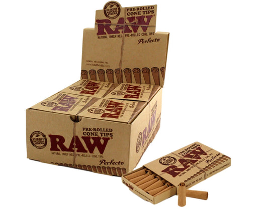 RAWthentic Natural Unrefined Pre-Rolled Perfecto Cone Tips