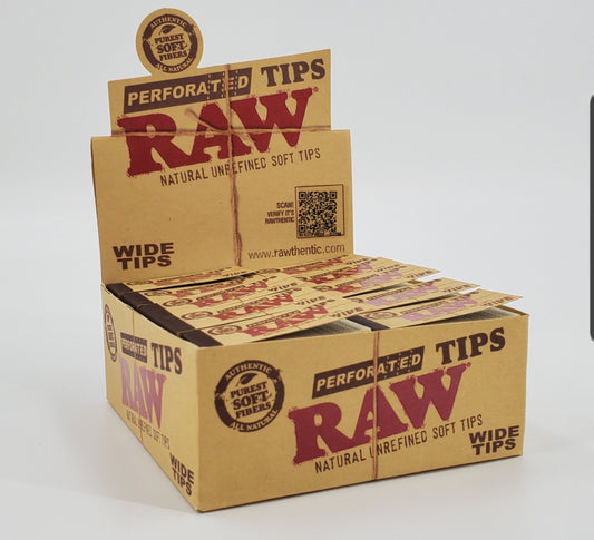 RAWthentic Perforated Wide Tips 50 Per Box