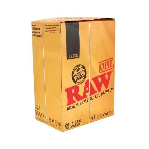 RAWthentic Classic Emperador 7-1/4" Pre-Rolled Cones- 24 Cones