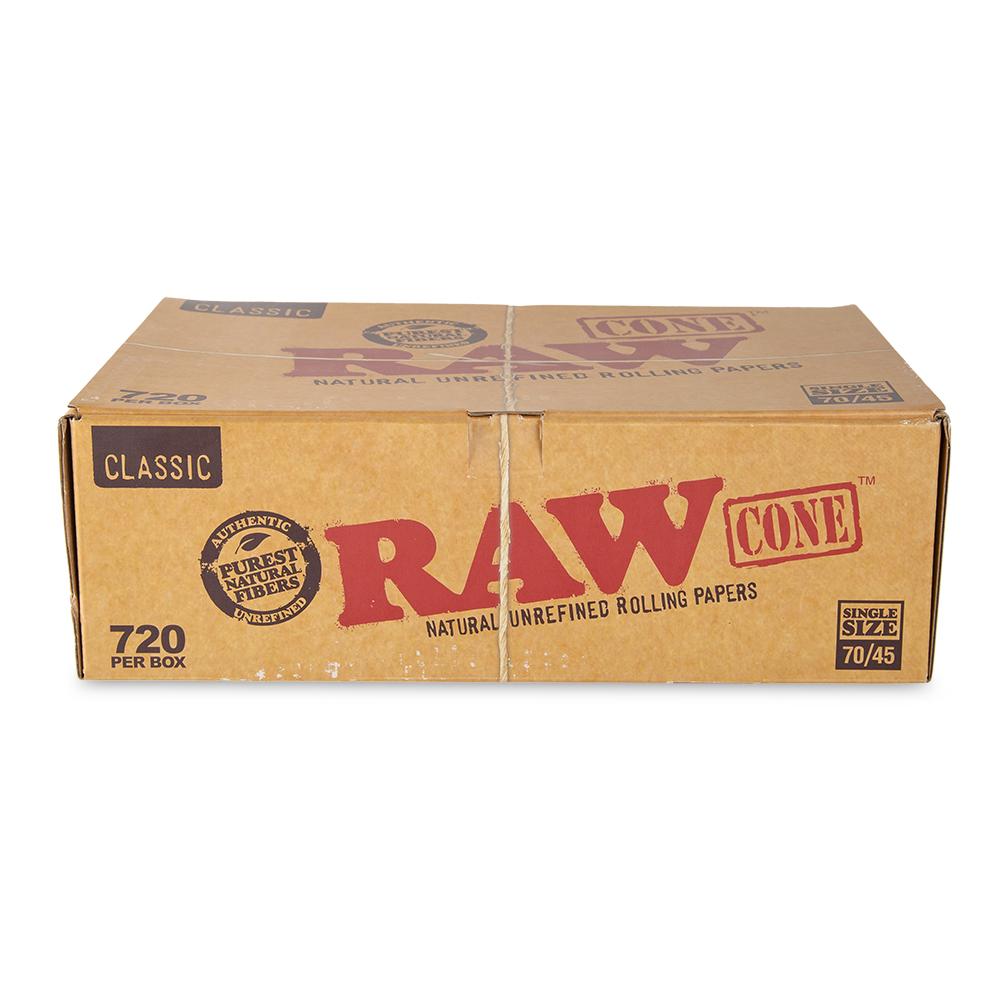 RAWthentic Classic Cones Single Size 70/45 - 720 Count Bulk Box