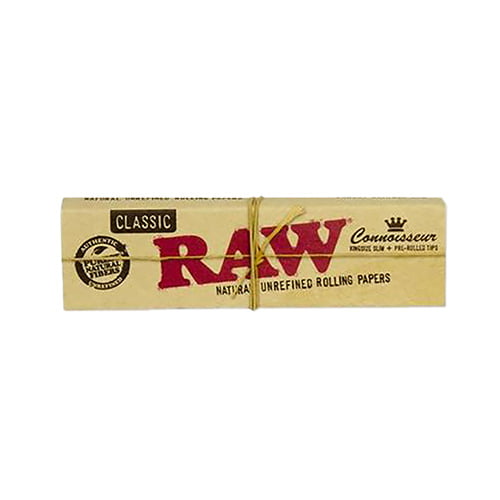 RAWthentic Connoisseur Classic King Size Slim Papers + Pre-rolled Tips24ct