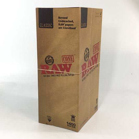 RAWthentic Classic Pre-Rolled Cone King Size 1400 Cones Per Box