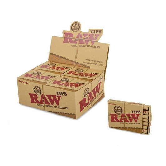 RAWthentic Natural Unrefined Pre-Rolled Tips 20 Packs/Box